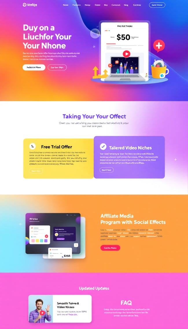 Vibrant One-Page Website Design