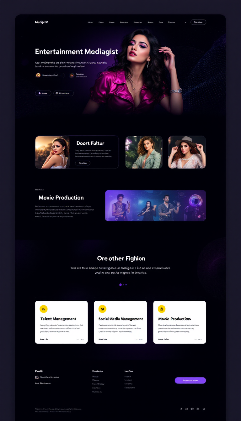 Futuristic Glamour: Mediagist Website Concept