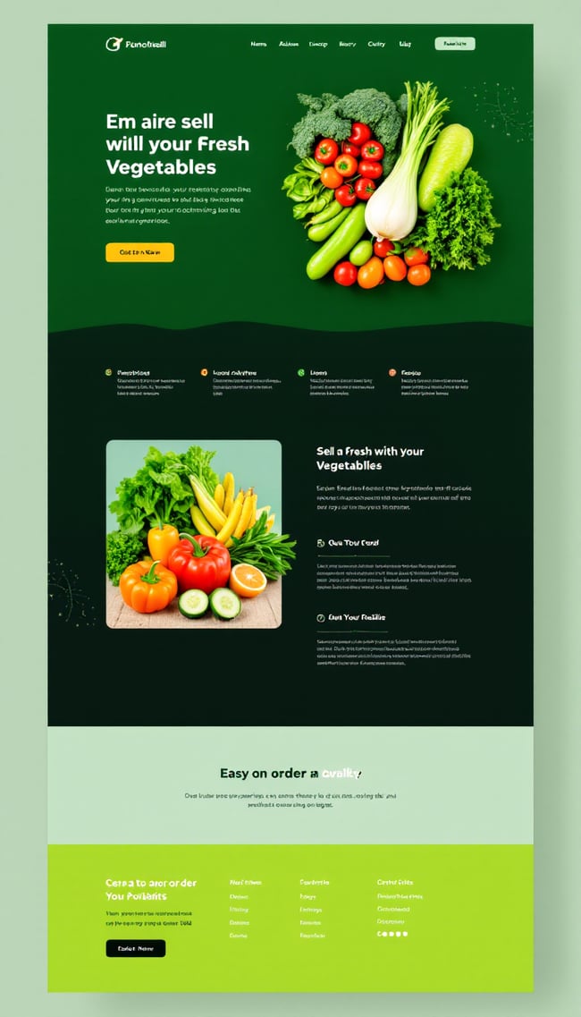 Fresh Harvest Landing Page Design