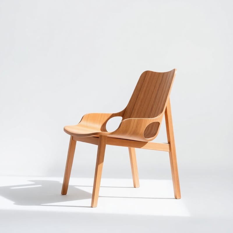 Sleek Minimalist Wooden Chair