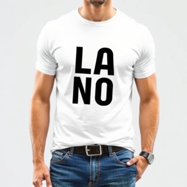 Modern Typography T-Shirt with Jeans